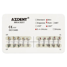 Azdent металеві брекети Mini Roth, 0.22", 3-4-5 Hooks